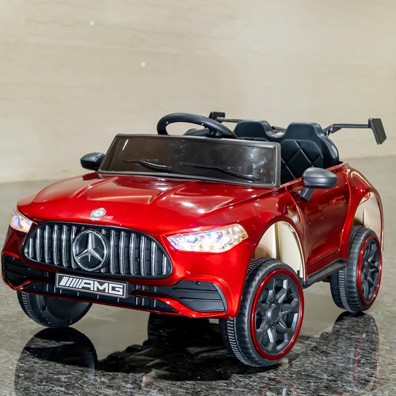 高档奔驰跑儿童电动车人双开门车四轮遥控汽车玩具车四驱童可坐摇