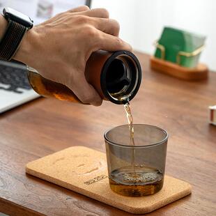 便携式 冷萃咖啡壶一杯一壶一垫 玻璃冷泡茶壶 帝国X贞点小S冷萃壶