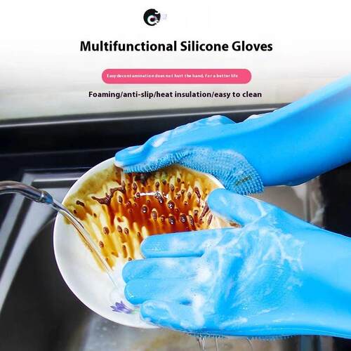 Dishwashing Cleaning Gloves Household Sponge Scrubber Magic