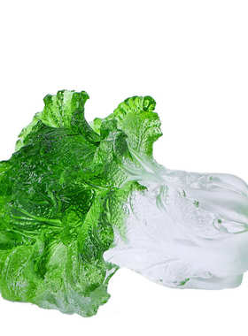 琉璃白菜招财百财工艺品摆件店铺开业礼品客厅玄关酒柜中式装饰品