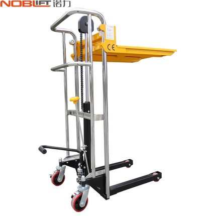 诺力手动液压行李车移动式堆高升降平台车模具升高400公斤PS0485