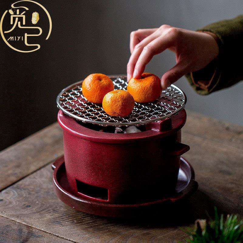围炉煮茶山楂红户外烤炉煮茶炉家用防爆裂明火可干烧炒茶壶煮茶壶