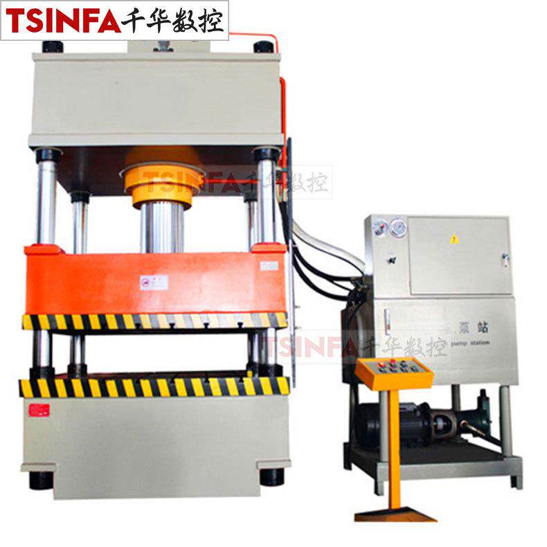 金属材料成型锻造300吨双缸单缸全自动三梁四柱液压机PLC伺服