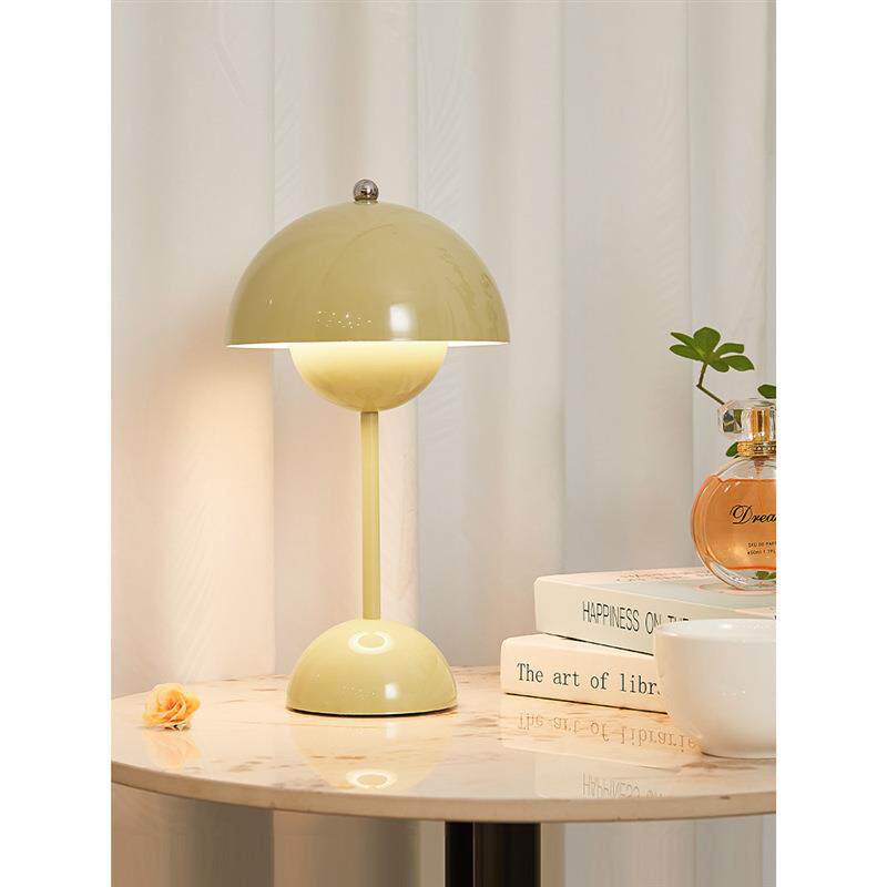 台灯卧室床头灯轻奢高级感创意浪漫小夜灯蘑菇氛围主卧丹麦花苞灯