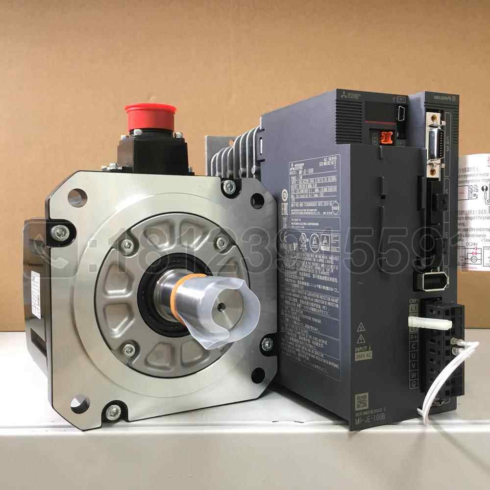 三菱1KW伺服电机+驱动器 MR-JE-100A + HG-SN102J-S100 原装正品