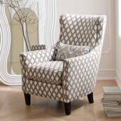 美645式 虎椅单人沙发客厅卧室几何现代简约靠背老布艺休闲椅高组