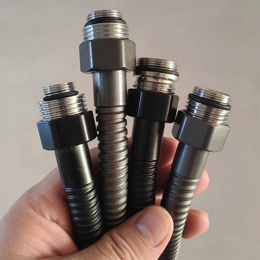 外螺纹淋浴软管连接器淋浴龙头适配器配件外齿外线对接螺母通用