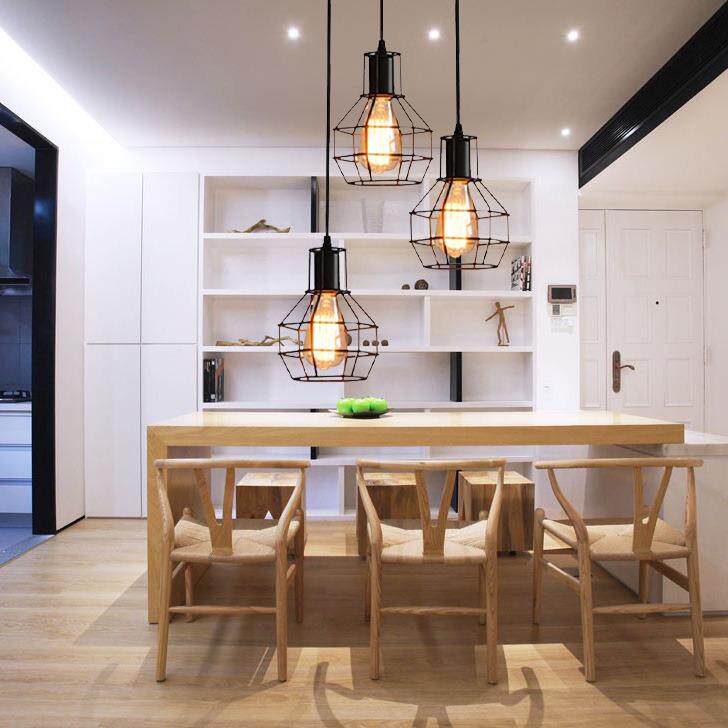 美式乡村复古工业风吊灯个性创意餐厅酒店客房铁艺手雷餐吊