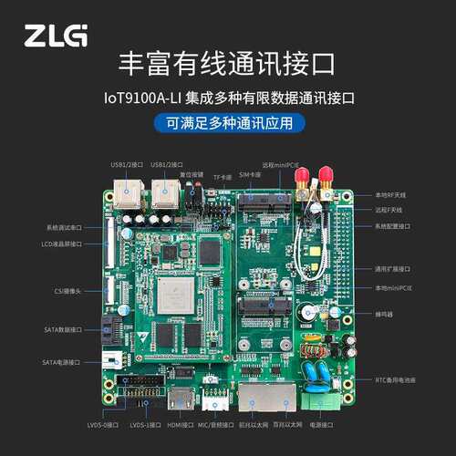 ZLG致远电子 Cortex-A9四核工业级IoT网络控制器IoT9100A-LI/IOA