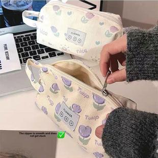 郁金香可爱的铅笔袋高看便携式大容量女生学生儿童文具袋创意铅笔盒