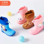 胶鞋 儿童雨鞋 防滑女童幼儿防水女款 套鞋 男童雨靴雨衣2岁宝宝水鞋