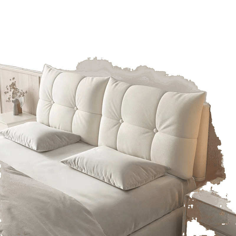 极简奶油风床头软包靠垫加厚靠背抱枕沙发靠背垫可拆洗直销
