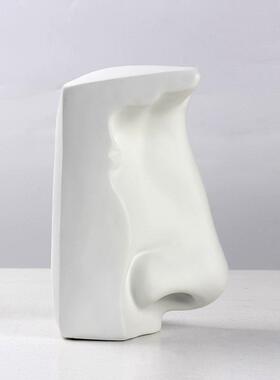 人创人脸五官艺术软装样饰品意板房民宿家居TMG玄关柜物雕塑抽象