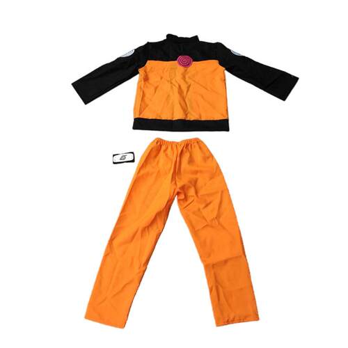 火影忍者Cos漫展装扮舞台话剧表演服装漩涡鸣人服饰+木叶护额