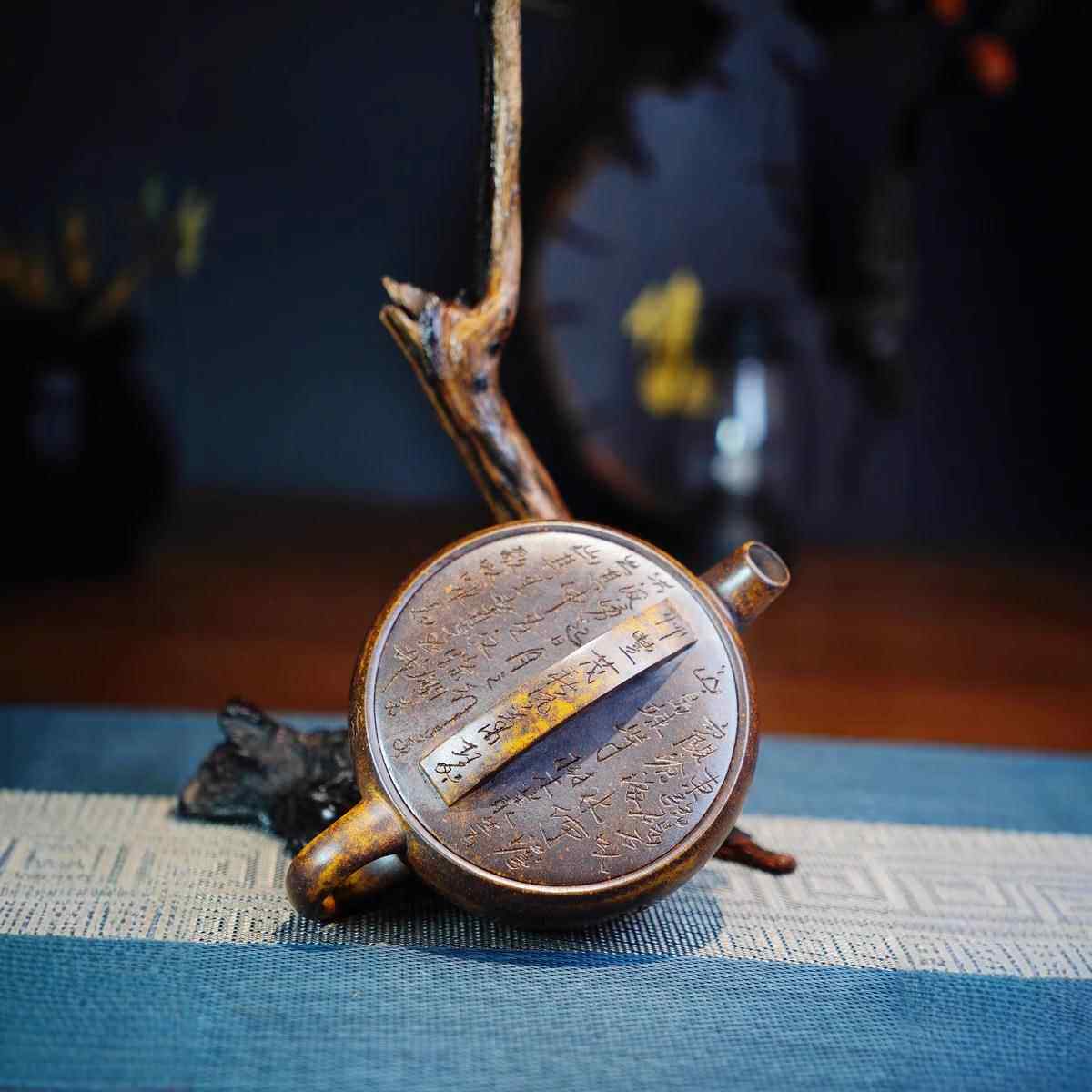 观海听涛片紫汉瓦用壶宜紫砂壶兴正宗砂一壶家高档大口盖茶壶手工