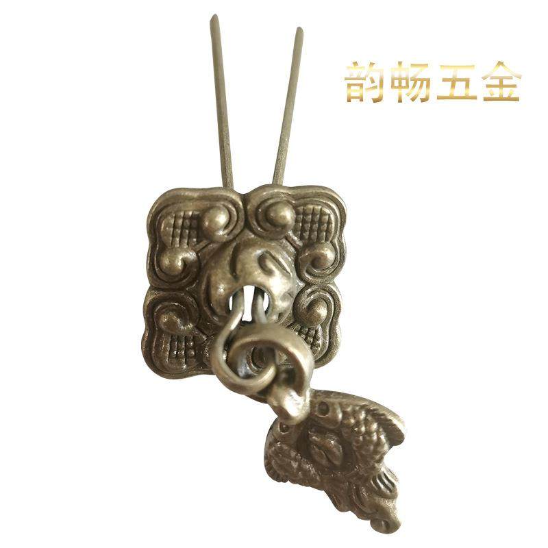 韵畅中式插脚垫片拉手合金抽屉盖子家具柜子厨柜门把手针脚拉手双