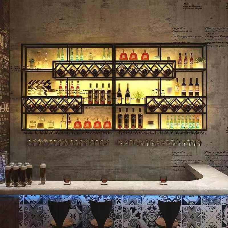 吧台酒柜壁挂式酒架餐厅置物架红酒架子挂墙铁艺创意吊杯架展示架,住宅家具,酒柜,淘宝优惠券,粉丝福利购,淘宝优惠卷