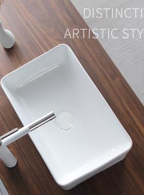 MAYBEE/美彼台上盆长方形阳台洗手盆家用超窄小尺寸陶瓷洗脸盆