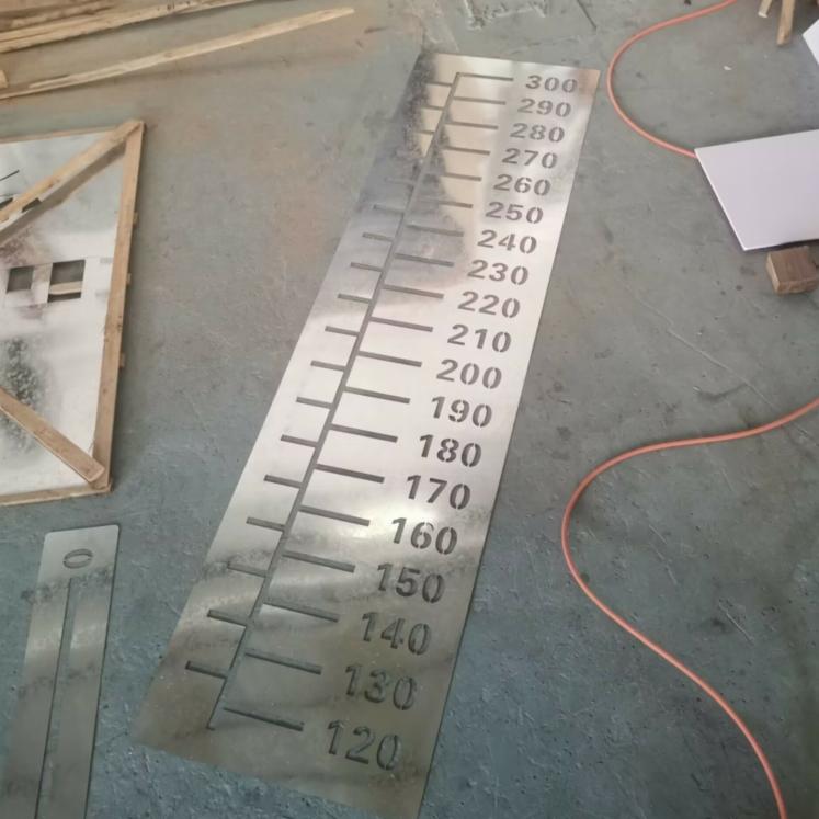 不锈钢镂空喷漆模板立定跳远体育三米尺喷字厘米刻度身高水位标尺