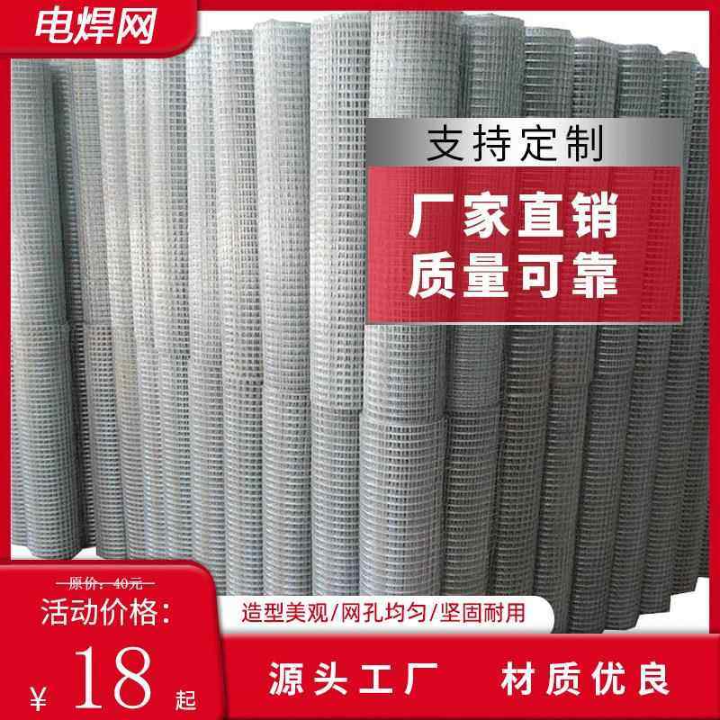 镀锌铁丝电焊网片建筑抹灰网养殖隔离网加粗狗笼子钢丝围栏防护网