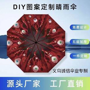 拟态长柄雨伞 三人共用直径123cm月亮计划周边 雨伞可内外印制