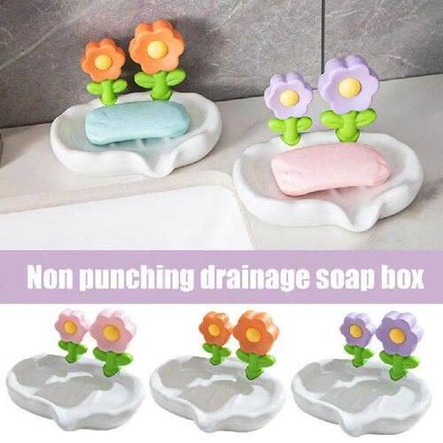 Flower Soap Box Cartoon Cute Personalized Soap Storage