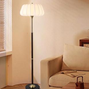 全古典中铜古卧室床头橡台灯中风式 复古QD2220酒店布艺落地灯胶木