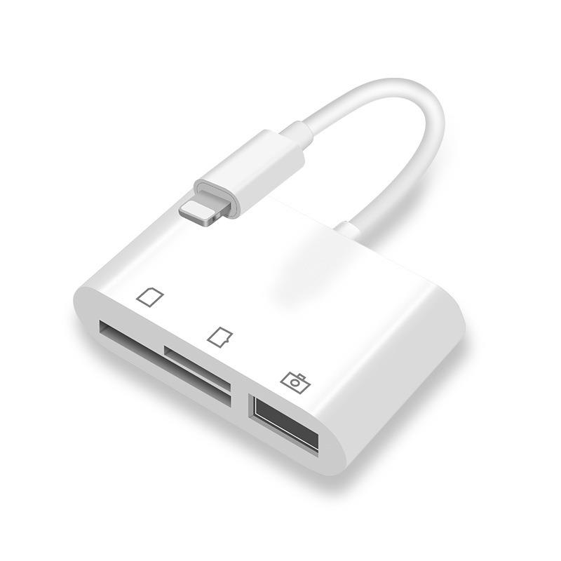 Lighting多功能读卡器 适用苹果手机Linghting接口电脑厂家供应