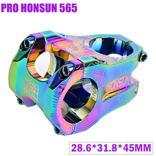 HONSUN山地自行车铝合金把立31.8MM立管45MM短把立0度CNC配件145g