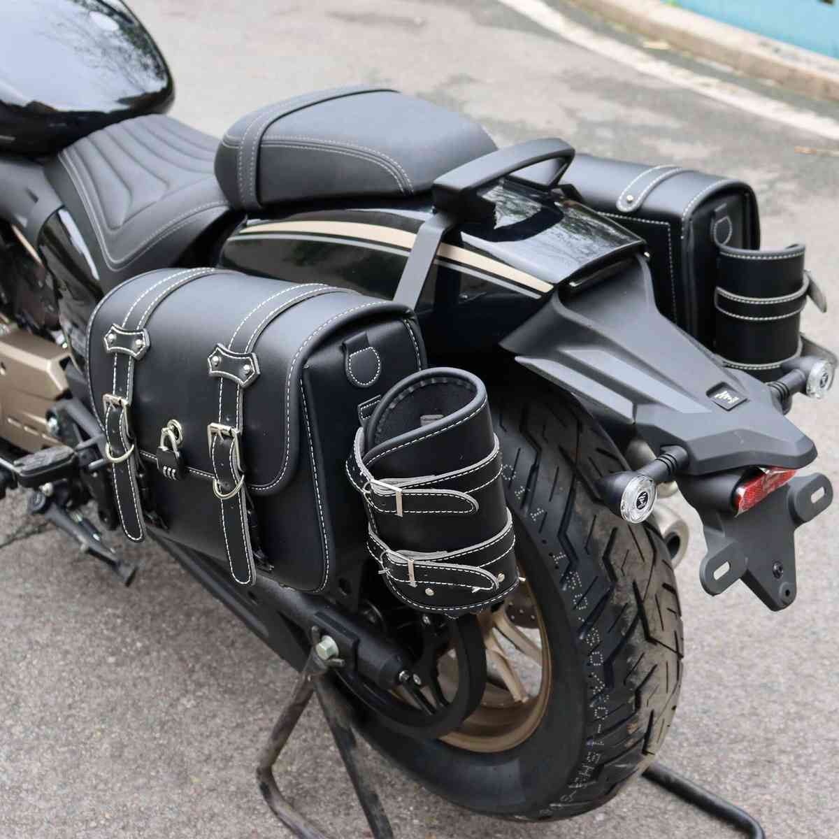 无极CU250折叠靠背边包侧挂包快拆包LX250-22伸缩靠背改装配件