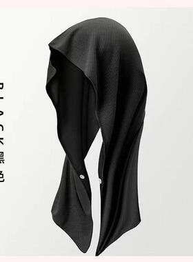 冷感头巾冰丝防晒帽衫护颈披肩冰凉毛巾速干头戴遮阳运动擦汗降温