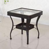 藤椅外藤编桌方桌休WVI桌椅组合阳台庭院桌椅茶室桌休闲阳台闲椅