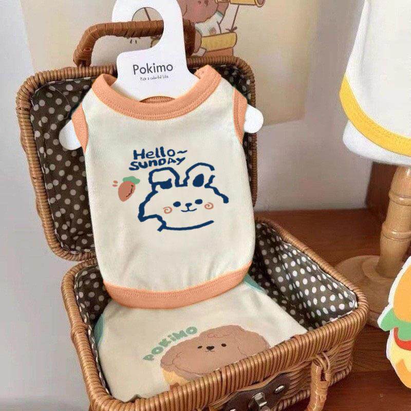 宠物小猫咪衣服夏季薄款防掉毛宠物蓝猫银渐层比熊泰迪狗狗背心