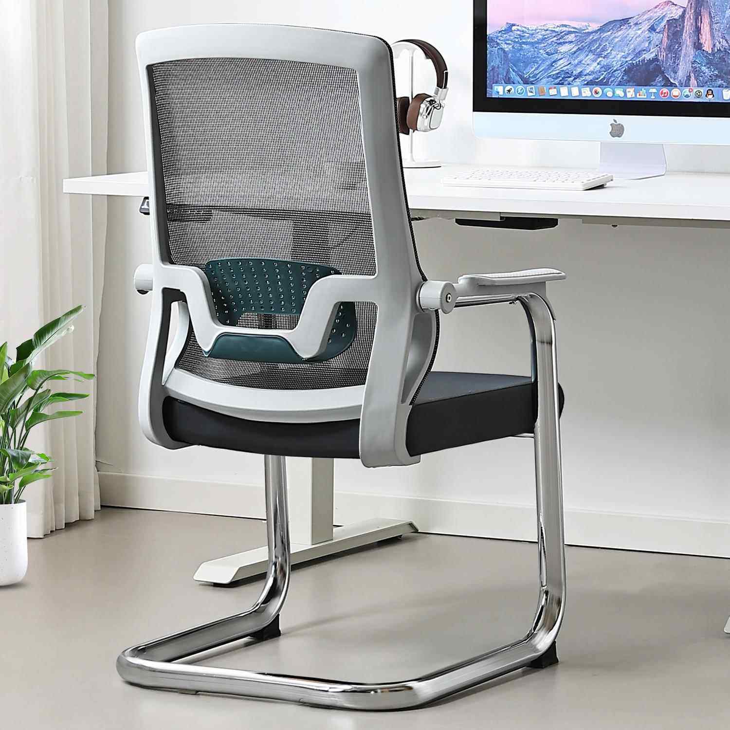 电脑椅家用办公椅护腰居家靠背椅弓形网布椅棋牌室椅子会议会客椅,商业/办公家具,会议椅/会客椅,淘宝优惠券,粉丝福利购,淘宝优惠卷