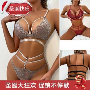 Solid Lace Tight Strap Underwear Set纯色蕾丝紧身吊带内衣套装