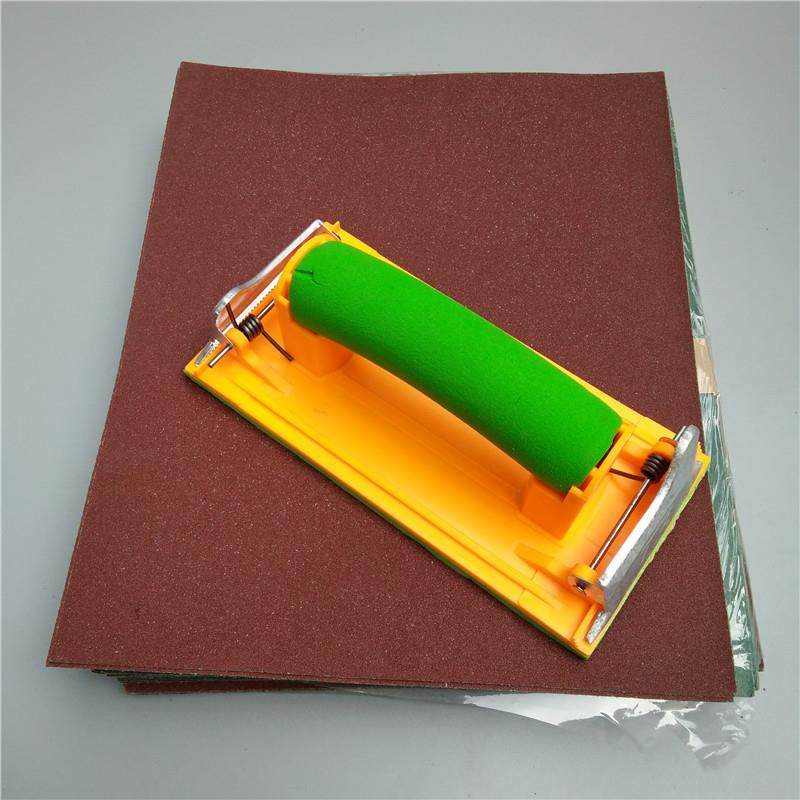 打磨砂纸夹 木工装潢打磨砂皮架 塑料海绵砂纸架油漆匠作工具