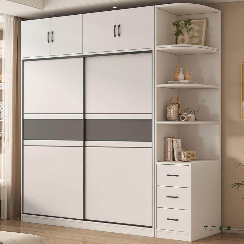 衣柜卧室家用实木生态板2026爆款新款柜子出租房用推拉门简易衣柜