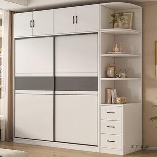 衣柜卧室家用实木生态板2026爆款新款柜子出租房用推拉门简易衣柜
