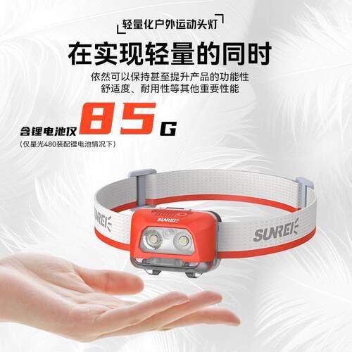 山力士星光380/480高海拔攀登山头灯IPX8远射锂电户外超长续航头
