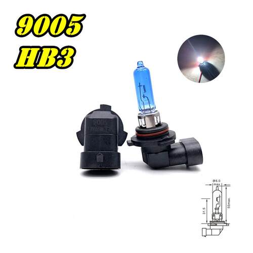 跨境外贸高品质9005超白光汽车卤素灯泡12V65W远近光100W车灯P20d
