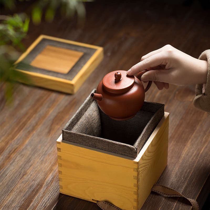 紫砂壶包装盒茶杯建盏礼盒空盒茶具茶壶杯子小木盒LOGO定制定做