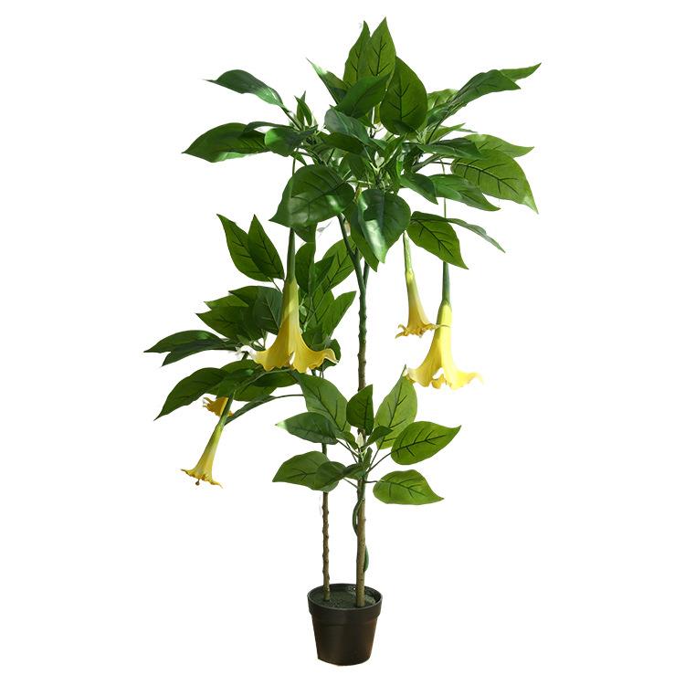 大型落地仿真绿植室内装饰盆栽曼陀罗客厅简约植物盆景造景摆件