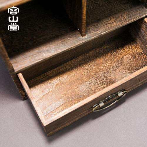 容山堂实木茶具收纳柜茶壶茶杯架架小博古架多宝阁茶道收纳展示