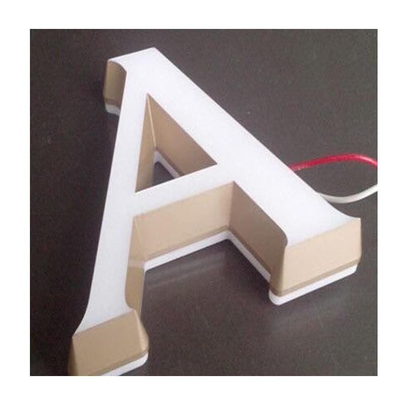 直销不锈钢LED发光字户外防水门头招牌广告字背面发光字