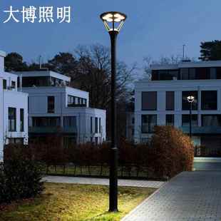 新款 高品质现代LED庭院灯36W铝制防水防锈花园别墅景观庭院灯