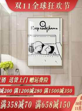 卫生间墙CY14104-宿面装画厕民所门口防水挂画饰浴室洗手间黑白卡