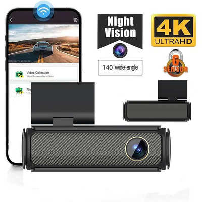 口红机记录仪星光夜视4K超清行车记录仪呼吸灯无遮挡Dash Camera
