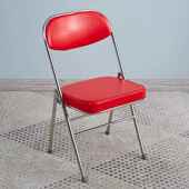 高档椅家复古电镀折叠椅中古椅家用靠用背餐椅合灯芯绒椅火锅店组