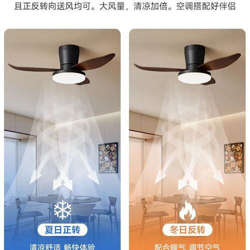 5叶中古风风扇灯吊扇灯跨境亚马逊热销客厅餐厅吸顶风扇灯