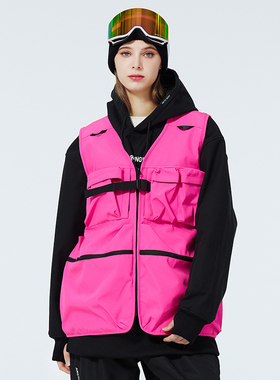 滑雪马甲男女情侣款户外防风防水马甲骑行钓鱼滑雪马甲